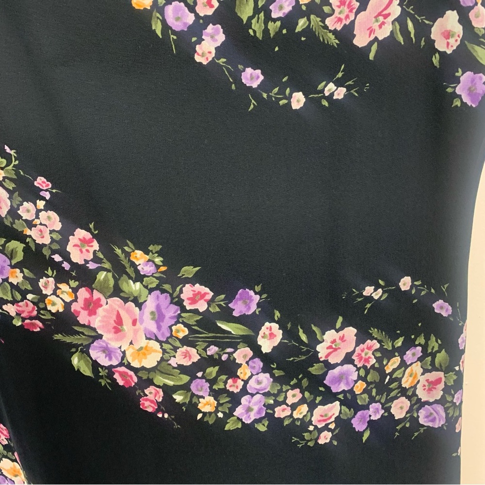 VTG Jones New York Sport 100% Silk Floral Sleeveless Maxi Dress - Picture 7 of 11